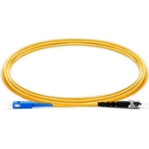 OS2 SC UPC -ST UPC Fibre Optic Cable, Singlemode, Simplex, Yellow