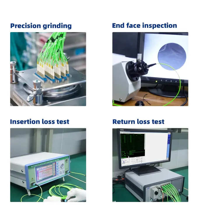 OM5 Duplex Fiber Patch Cord FC UPC‑ST UPC, 50/125μm Multimode LSZH Green Jacket, Wide‑Band Multimode Optical Jumper