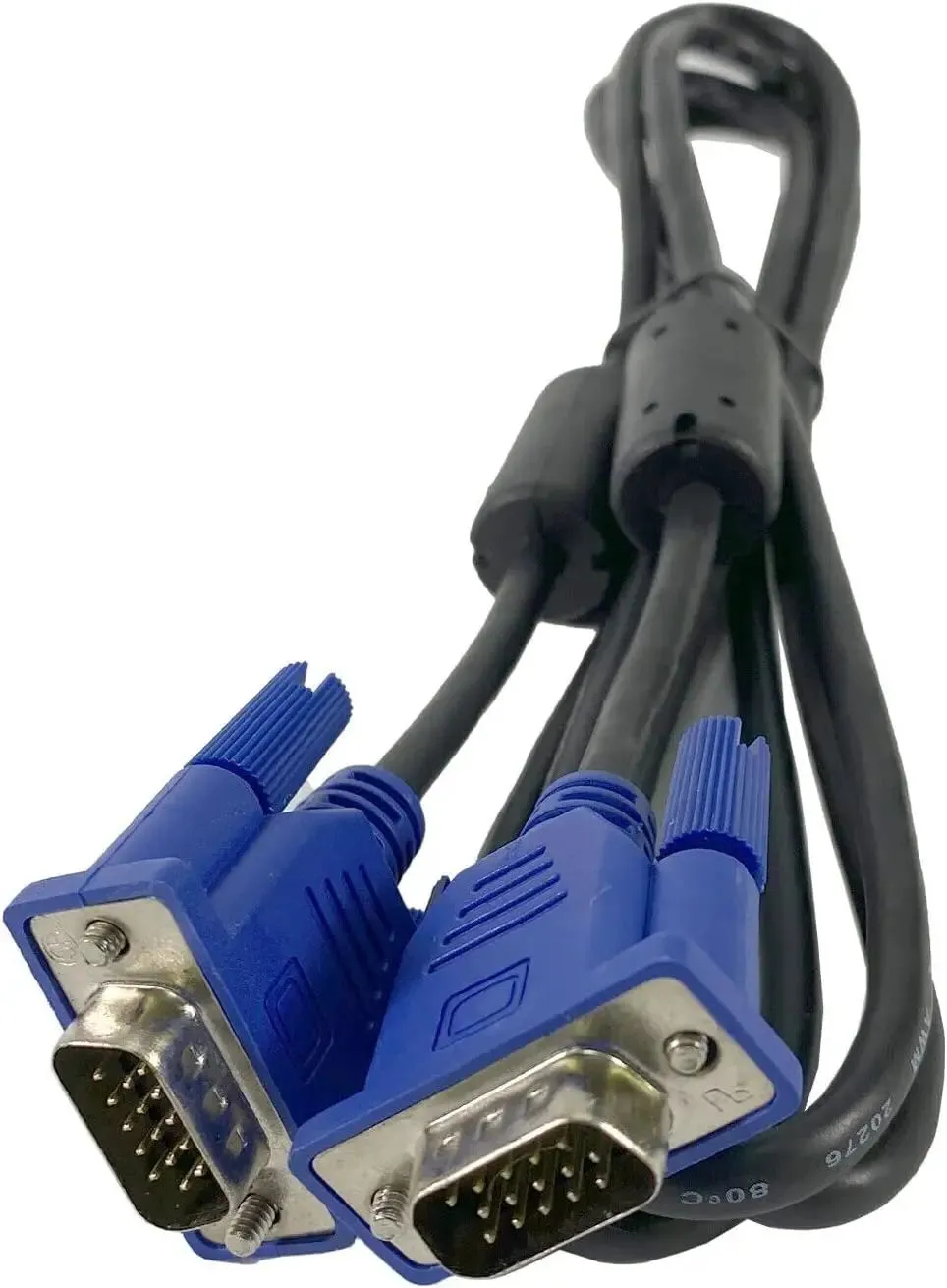 ⁦1.5M VGA 15Pin Male to Male Monitor Cable AWM 30V E119932 High Resolution Video Cable for PC Desktop Laptop Monitor Projector⁩ - الصورة ⁦1⁩