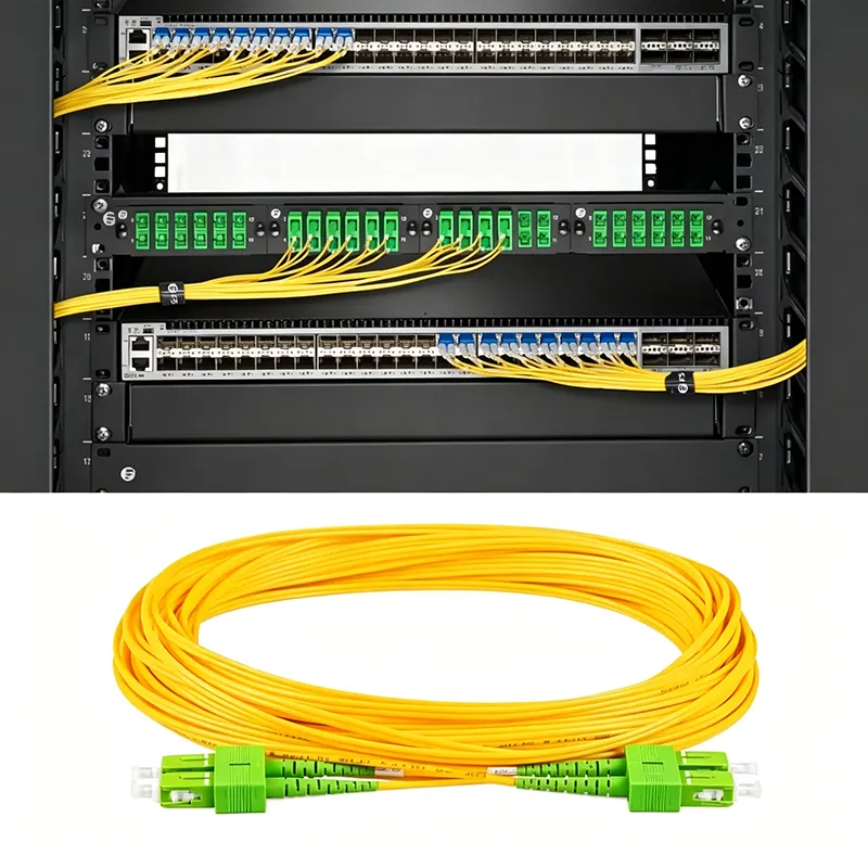 Duplex OS2 Singlemode Glasfaser-Patchkabel LC-APC/SC-APC auf LC-APC/SC-APC, LSZH, 2,0 mm Mantel, optischer Jumper mit geringer Rückflussdämpfung für PON-FTTH-System