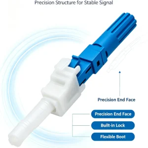 LC UPC Simplex Field Assembly Mechanical Connector, OM2/OM3/OM4/OM5 Multimode Quick Field Termination Connector - 画像 (5)