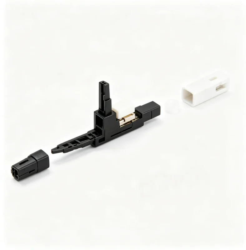 SC UPC Fast Assembly Fiber Connector, Pre-Polished Ferrule Single Mode Quick Field Connector for FTTH Drop Cable