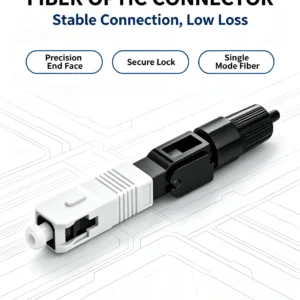SC UPC Fast Assembly Fiber Connector, Pre-Polished Ferrule Single Mode Quick Field Connector for FTTH Drop Cable - 画像 (7)