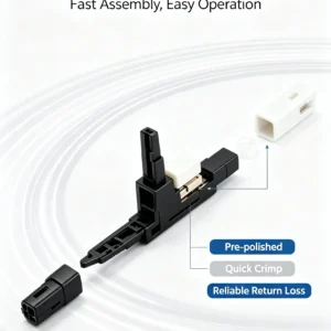 SC UPC Fast Assembly Fiber Connector, Pre-Polished Ferrule Single Mode Quick Field Connector for FTTH Drop Cable - 画像 (8)
