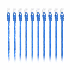 Cat6 26AWG Snagless Shielded (S/FTP) PVC CM Ethernet Network Patch Cable, (10pcs/pack)