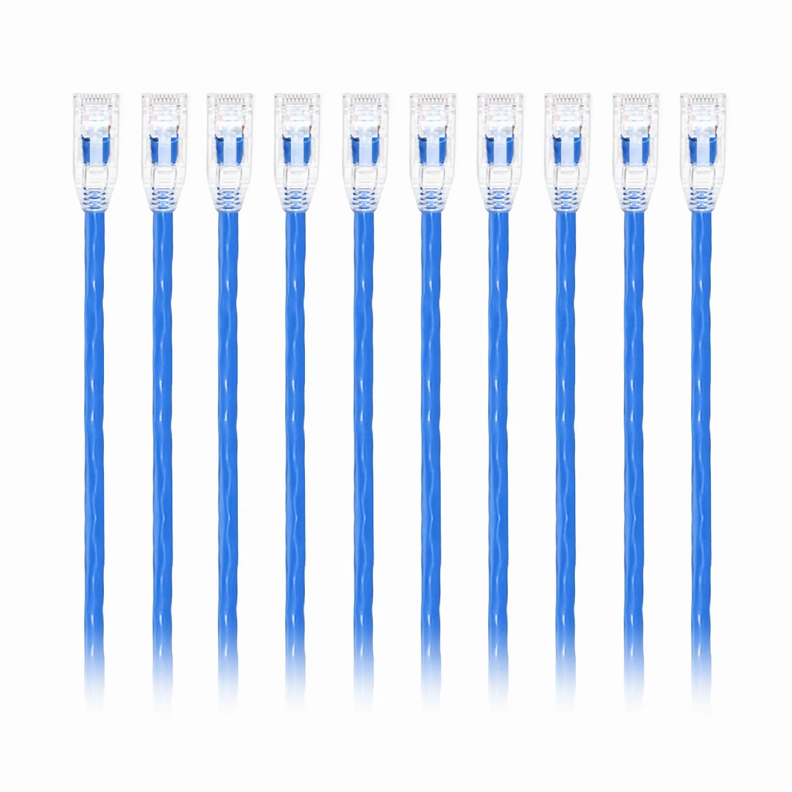 Cat5e Snagless Unshielded (U/UTP) PVC CM Ethernet Patch Cable, Blue, (10pcs/pack)
