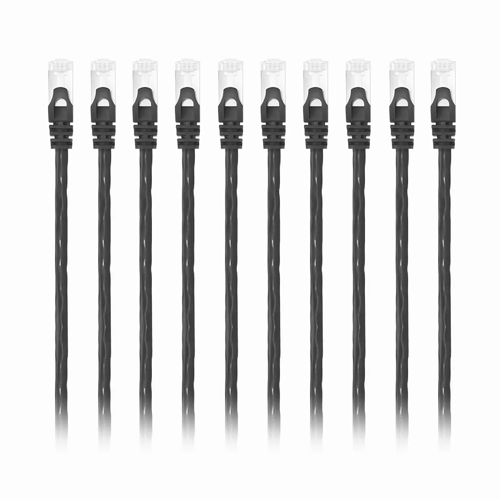 Cat6a 26AWG Snagless Shielded (S/FTP) PVC CM Ethernet Network Patch Cable, 10Pcs/pack - Image 3