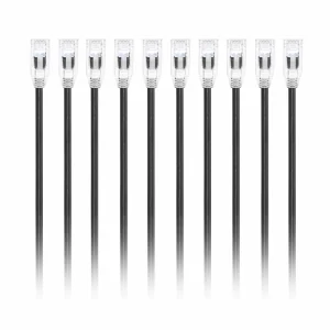 Cat6a 28AWG Snagless Unshielded (U/UTP) PVC CM Small Diameter High-Flex Ethernet Network Patch Cable, 10Pcs/pack – Image 3