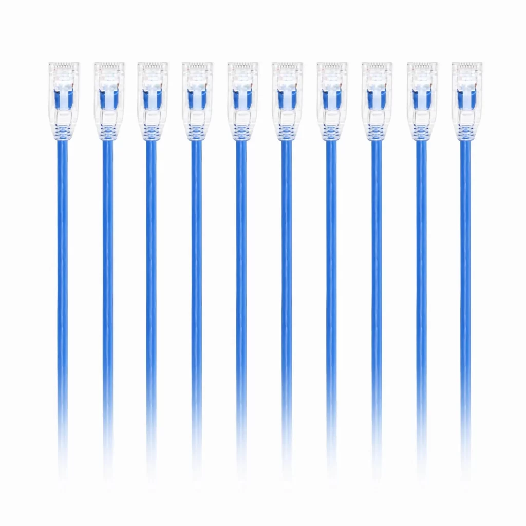 Cable de red Ethernet Cat6 de 24AWG, sin pestillo (Snagless), sin blindaje (U/UTP), PVC CM, (paquete de 10 unidades)