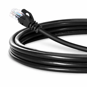10m Cat5e Non-booted Unshielded (U/UTP) PVC Ethernet Network Patch Cable, Black