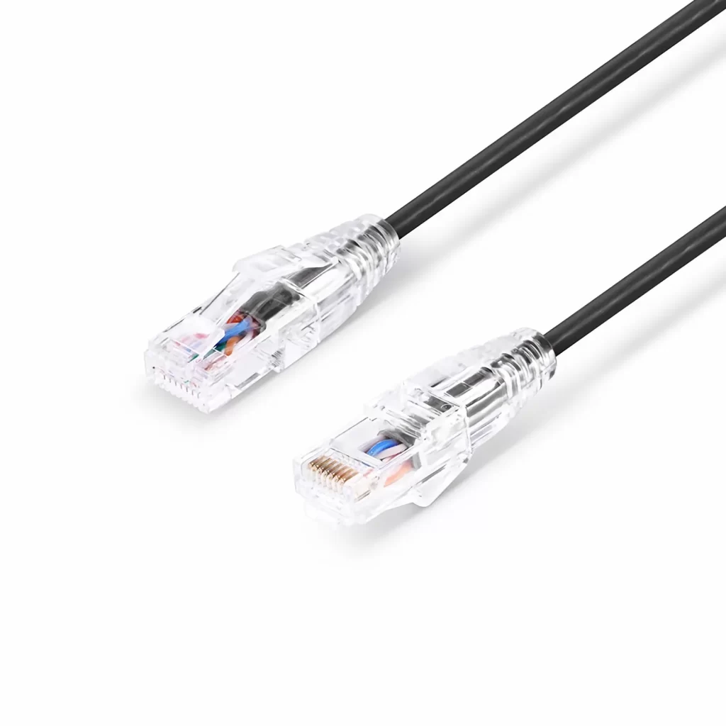 Сетевой патч-корд Ethernet Cat6a 28AWG, беззащёлочный, неэкранированный (U/UTP), в ПВХ-оболочке (CM), малого диаметра, высокогибкий