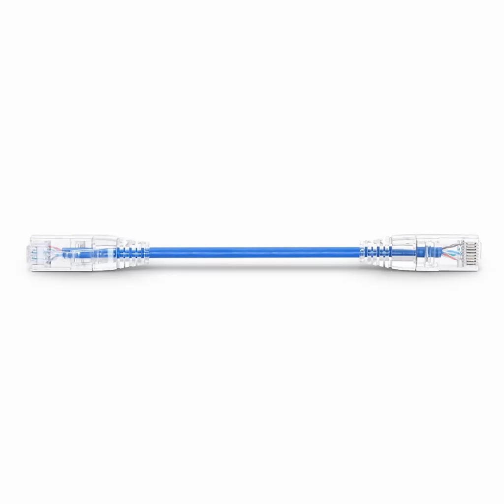 Cable de conexión de red Ethernet Cat6a 24AWG sin enganches sin blindaje (U/UTP) LSZH