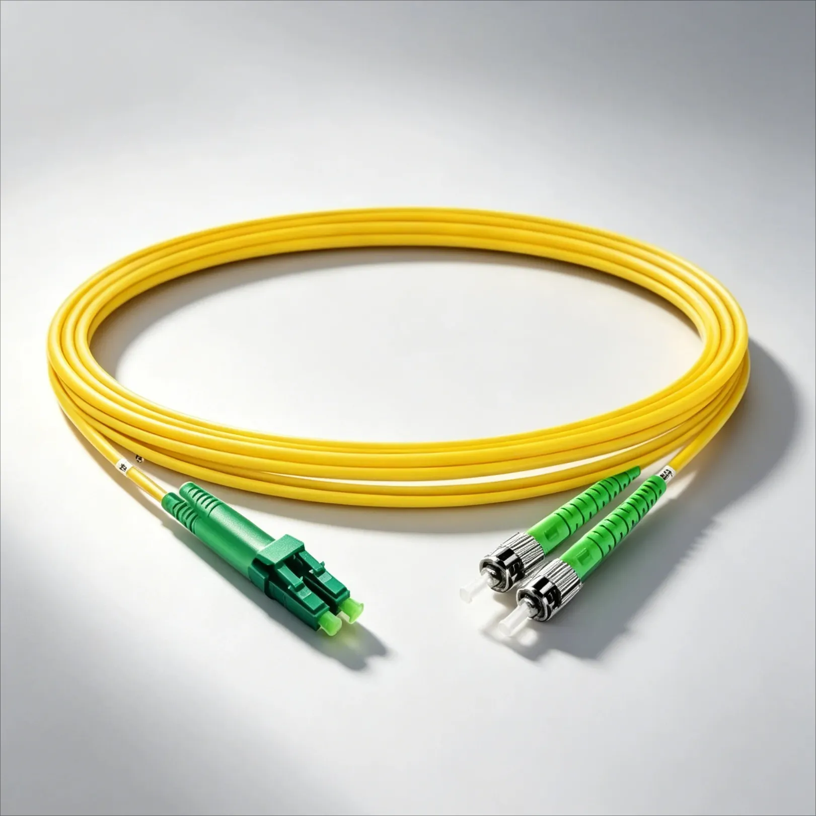 Duplex OS2 Single Mode Fiber Patch Cord LC‑APC to ST‑APC LSZH 2.0mm Jacket Low Return Loss Optical Jumper for Telecom Indoor Network – Image 2