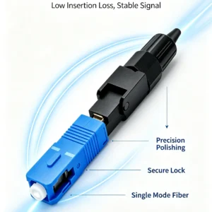 SC UPC fast assembly fiber connector single mode pre-polished ferrule quick field termination