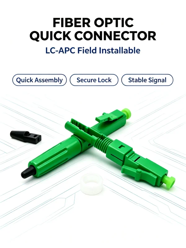 LC fast assembly fiber connector APC UPC for FTTH