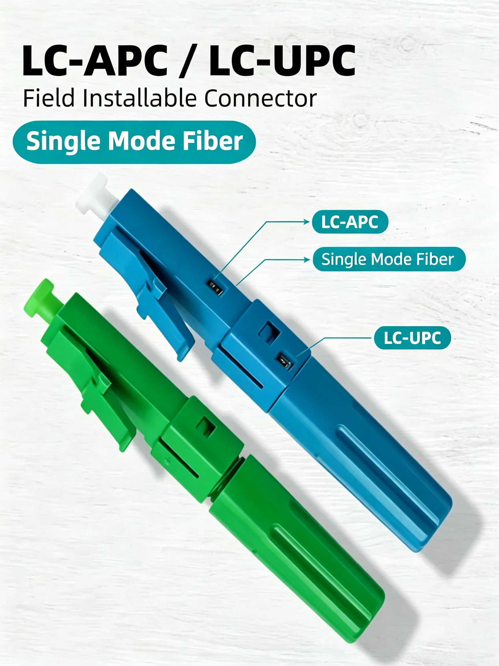 LC fast assembly fiber connector APC UPC for FTTH