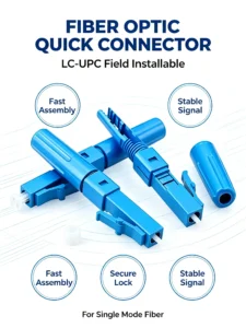 LC fast assembly fiber connector APC UPC for FTTH
