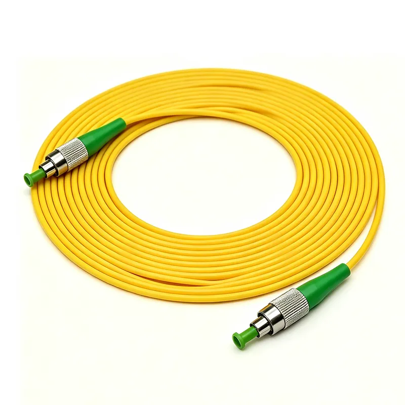 FC/APC to FC/APC OS2 Simplex Single-Mode Fiber Patch Cord, 2.0mm PVC