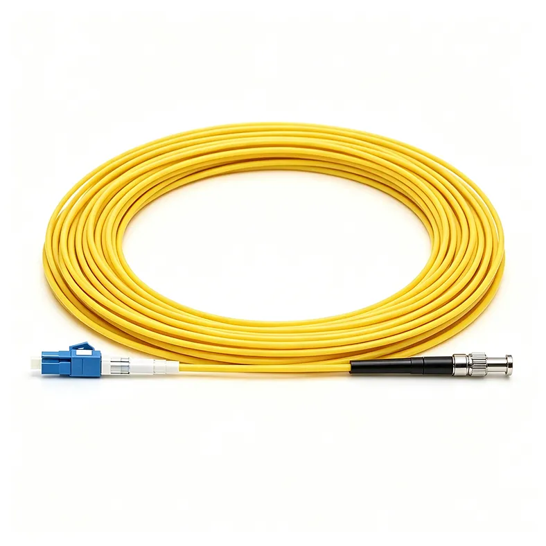 LC/UPC to ST/UPC OS2 Simplex Single-Mode Fiber Patch Cord, LSZH