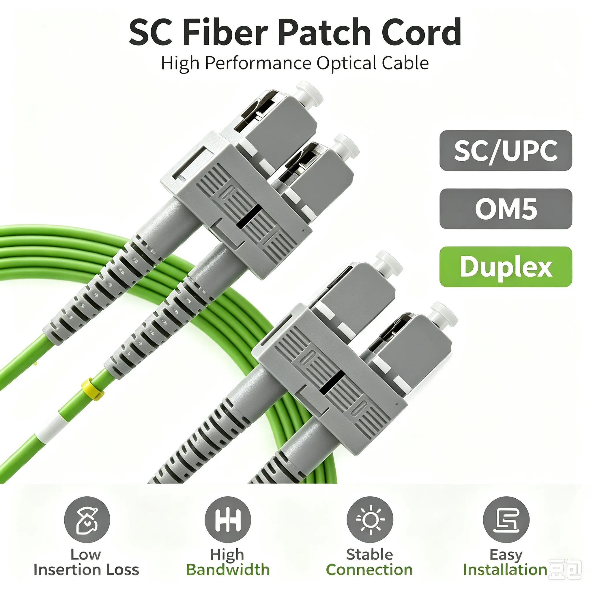 om5 sc sc upc fiber cable