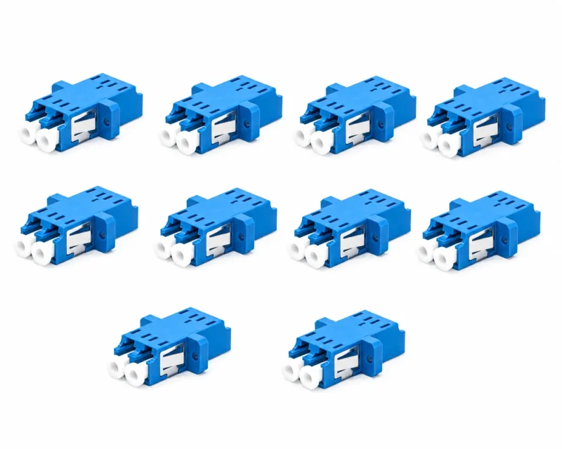 Multi-Type Fiber Optic Adapter Coupler with LC UPC and SC UPC/APC Simplex or Duplex Options, 10Pcs