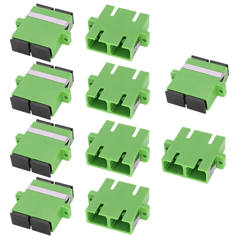 Multi-Type Fiber Optic Adapter Coupler with LC UPC and SC UPC/APC Simplex or Duplex Options, 10Pcs