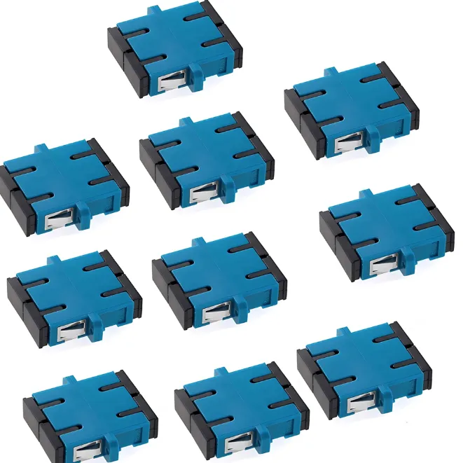 Multi-Type Fiber Optic Adapter Coupler with LC UPC and SC UPC/APC Simplex or Duplex Options, 10Pcs
