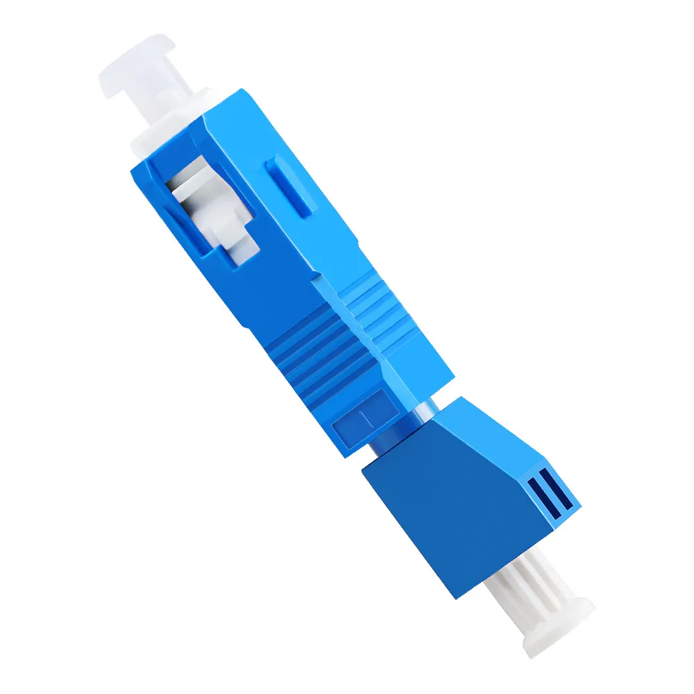 SC Male to LC Female Fiber Optic Adapter with Flange for Optical Testing: imagen 1
