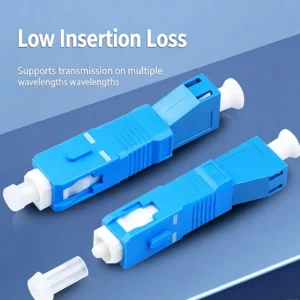SC Male to LC Female Fiber Optic Adapter with Flange for Optical Testing: imagen 4