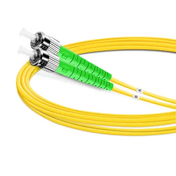 Duplex OS2 Single Mode Fiber Patch Cord SC APC to ST APC, LSZH Jacket Low Return Loss Transition Optical Jumper for Telecom PON Indoor Cabling