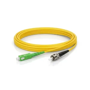 SC APC to ST UPC fiber patch cable, OS2 Simplex Single-Mode, 2.0mm LSZH, Yellow - Image 2