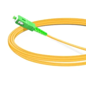 SC APC to ST UPC fiber patch cable, OS2 Simplex Single-Mode, 2.0mm LSZH, Yellow - Image 4
