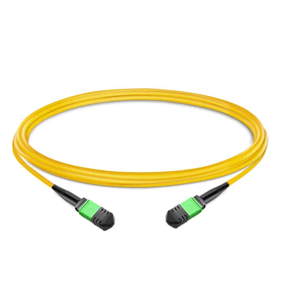 OS2 8-Core Fiber Optic patch Cable, MPO-MPO Type B, LSZH,  Max IL ≤ 0.35dB, Yellow