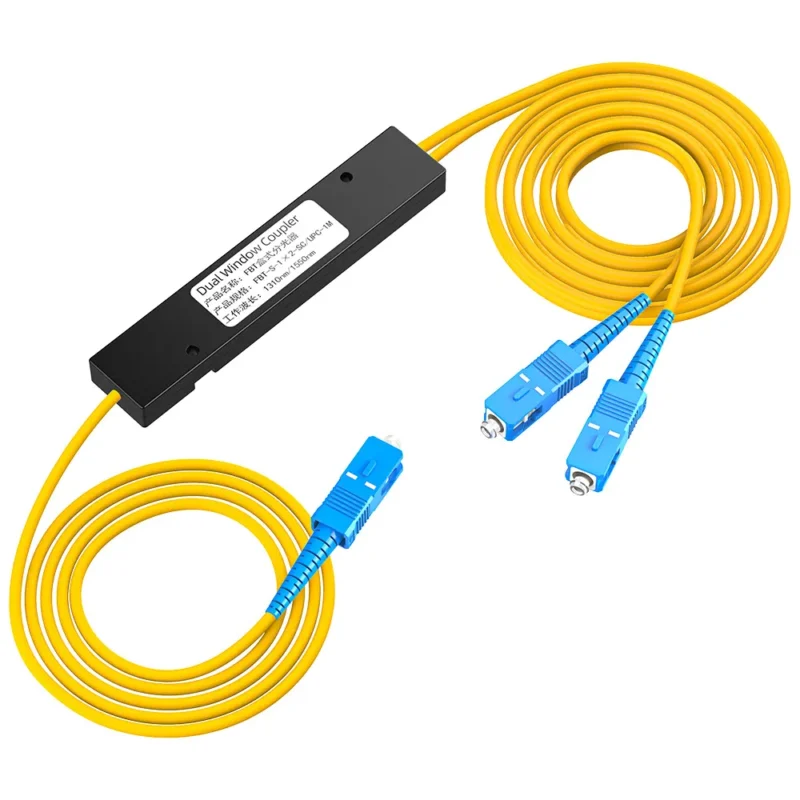 FTTH 1X2 Fiber Optic Splitter SC UPC/APC Connector & Bare Pigtail Type Optical Coupler for Telecom Project