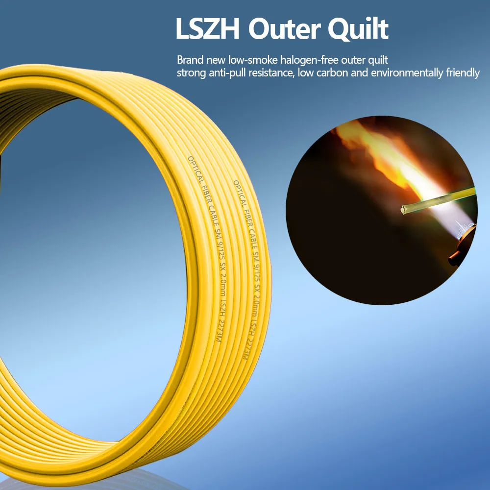 Duplex OS2 Single Mode Fiber Patch Cord LC‑APC/SC‑APC to LC‑APC/SC‑APC LSZH 2.0mm Jacket Low Return Loss Optical Jumper for PON FTTH System – Bild 6