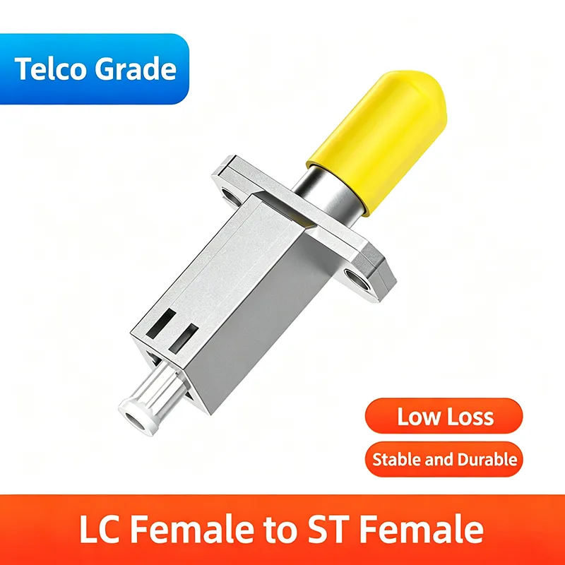 LC Female Hybrid Fiber Optic Adapter for SC FC and ST Female Ports with Long and Short Options