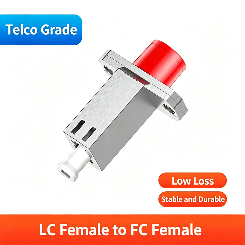 LC Female Hybrid Fiber Optic Adapter for SC FC and ST Female Ports with Long and Short Options