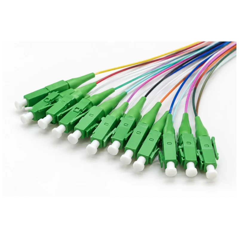 12 Fiber LC APC Pigtail, 1m G.652.D Single Mode