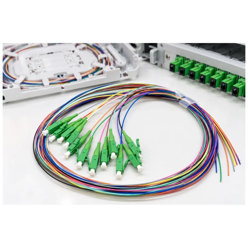 12 Fiber LC APC Pigtail, 1m G.652.D Single Mode