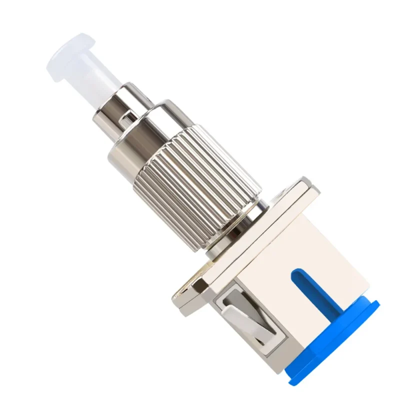 FC Male to SC Female Fiber Optic Adapter, Singlemode Flange-Mount Hybrid Adapter