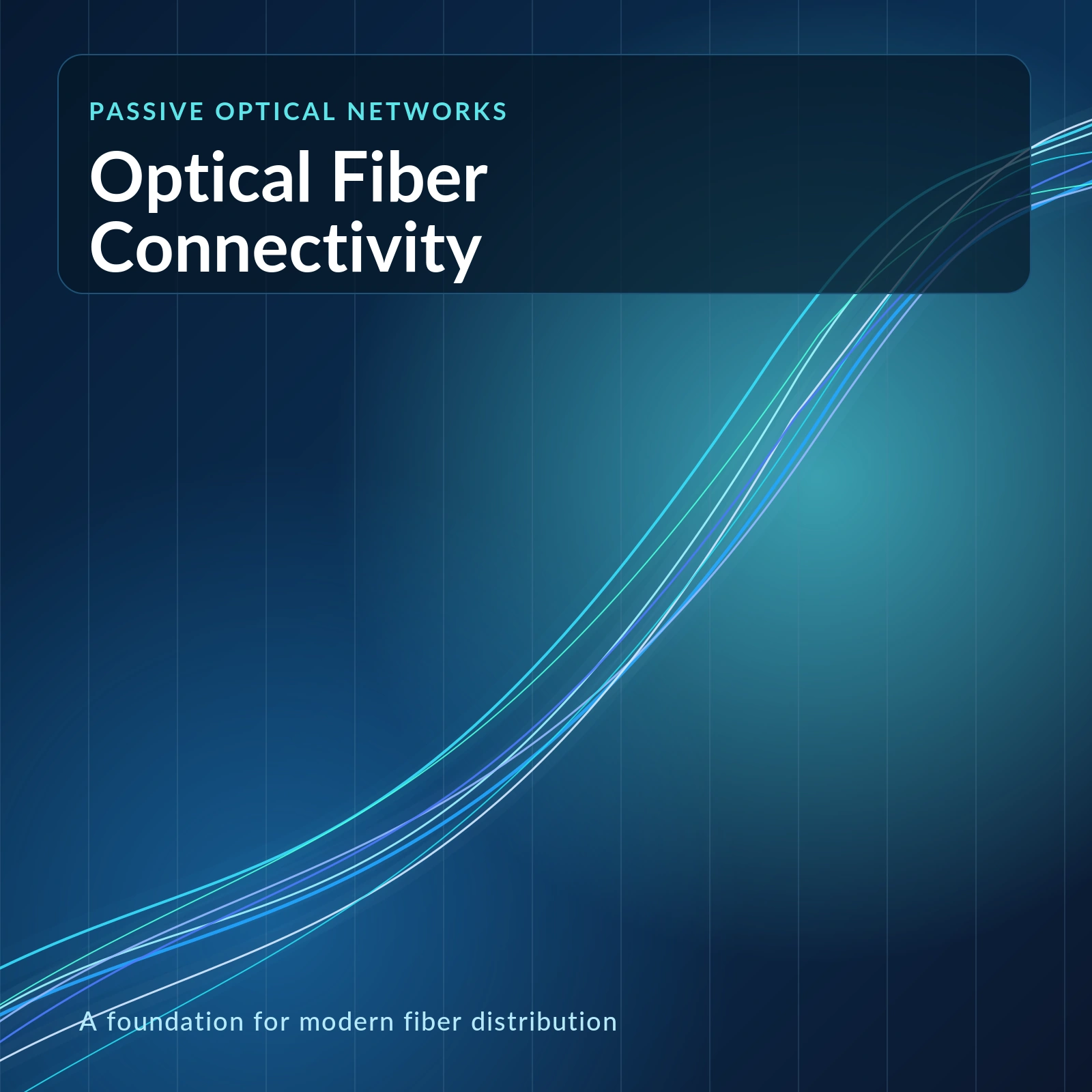 Fiber optic network connectivity illustration showing compact passive fiber distribution