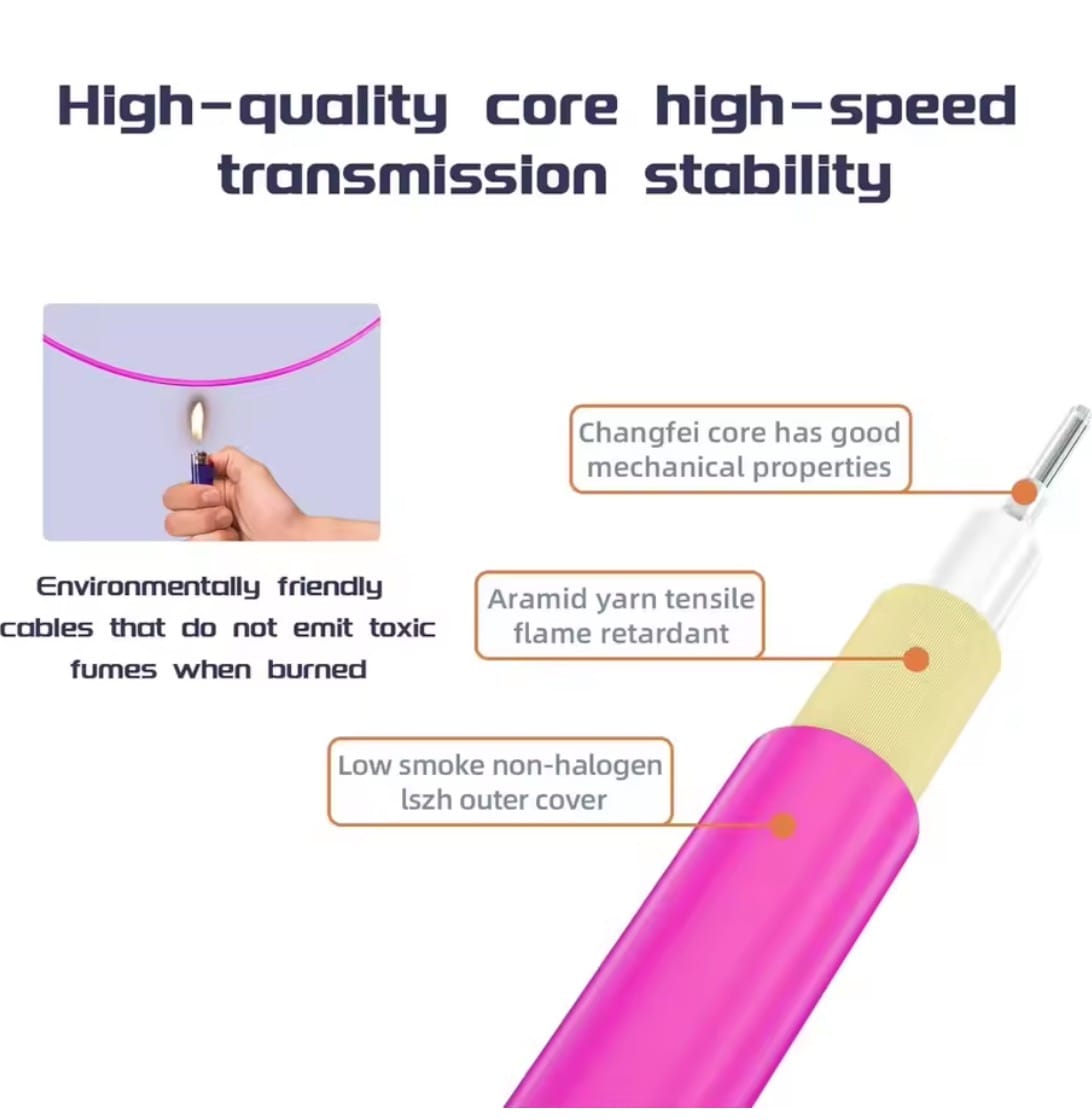 LC to SC UPC OM4 Fiber Optic Patch Cable 40G Multi Mode Duplex, 50/125μm, OD 2.0mm, LSZH OFNR - Image 2