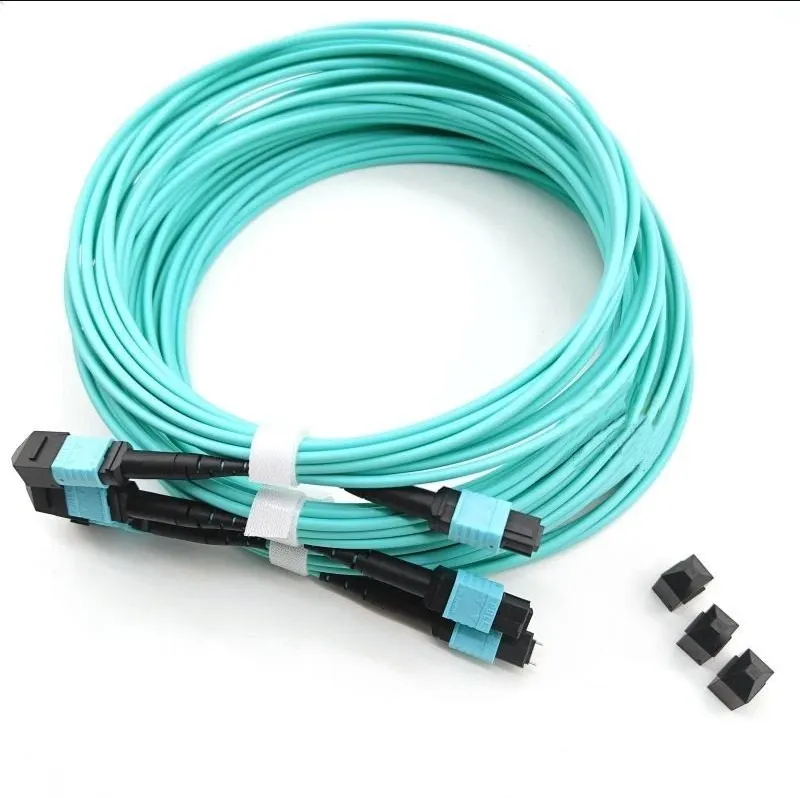 16 Core OM3 50/125 Multimode MPO UPC Female to Female Trunk Fiber Patch Cord Type B Polarity LSZH Jacket