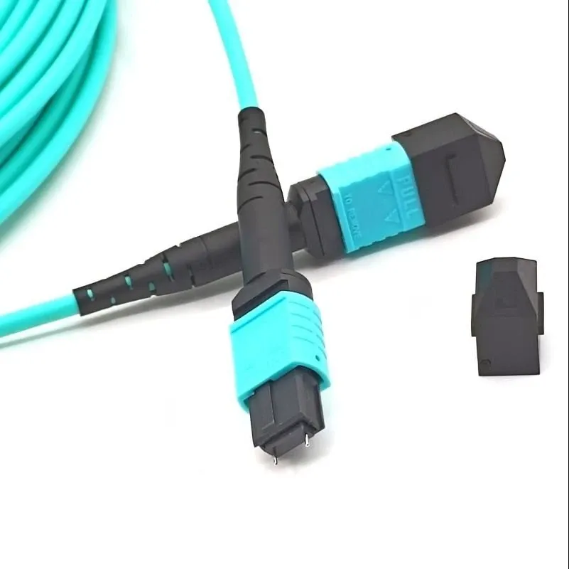 16 Core OM3 50/125 Multimode MPO UPC Female to Female Trunk Fiber Patch Cord Type B Polarity LSZH Jacket