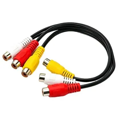 محول كابل الصوت والفيديو RCA AV كابل 3RCA ذكر لأنثى ومحوّل 3.5 م إلى RCA سلسلة الكابلات
