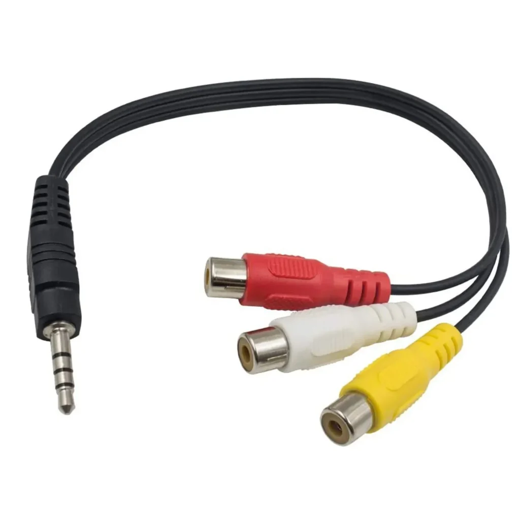 محول كابل الصوت والفيديو RCA AV كابل 3RCA ذكر لأنثى ومحوّل 3.5 م إلى RCA سلسلة الكابلات