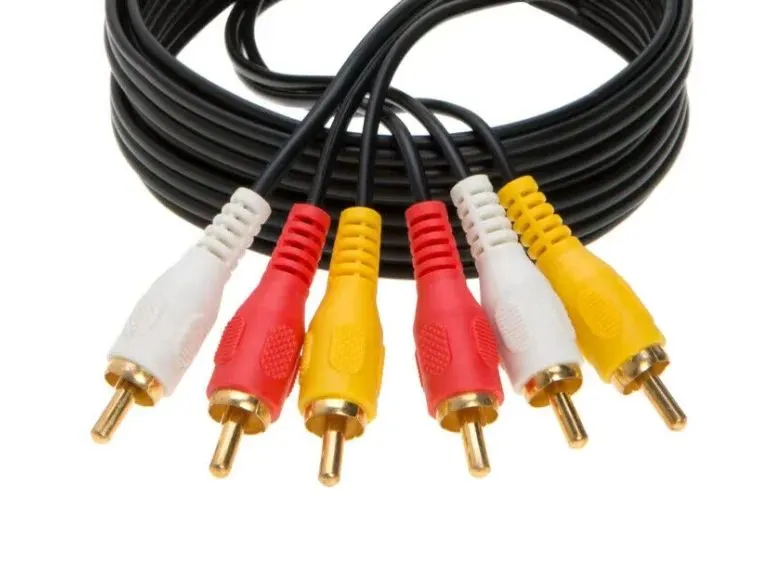 محول كابل الصوت والفيديو RCA AV كابل 3RCA ذكر لأنثى ومحوّل 3.5 م إلى RCA سلسلة الكابلات