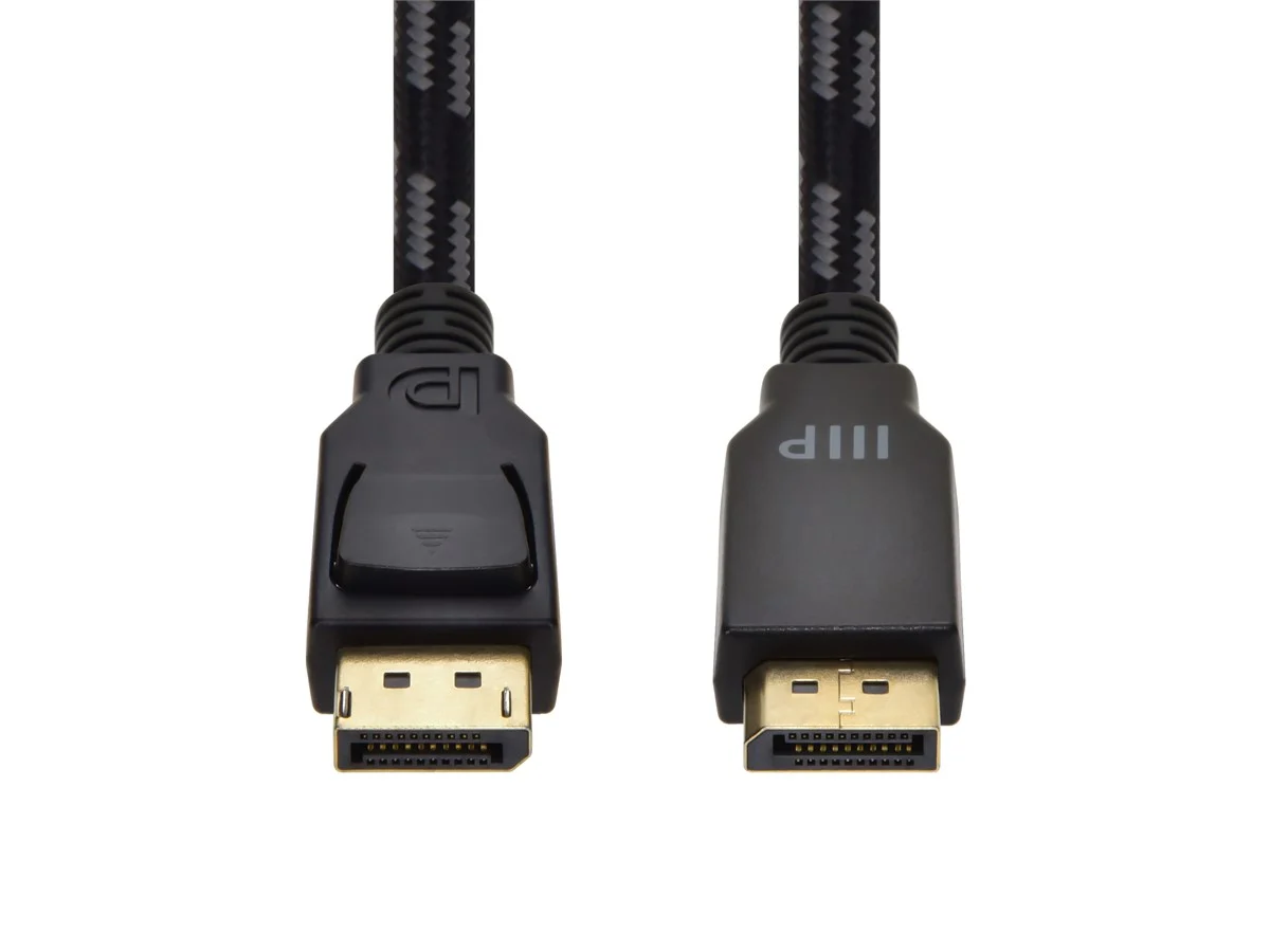 Monoprice Braided DisplayPort 1.4 Cable, 6ft, Gray - Image 2