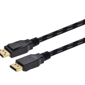 Monoprice Braided DisplayPort 1.4 Cable, 6ft, Gray
