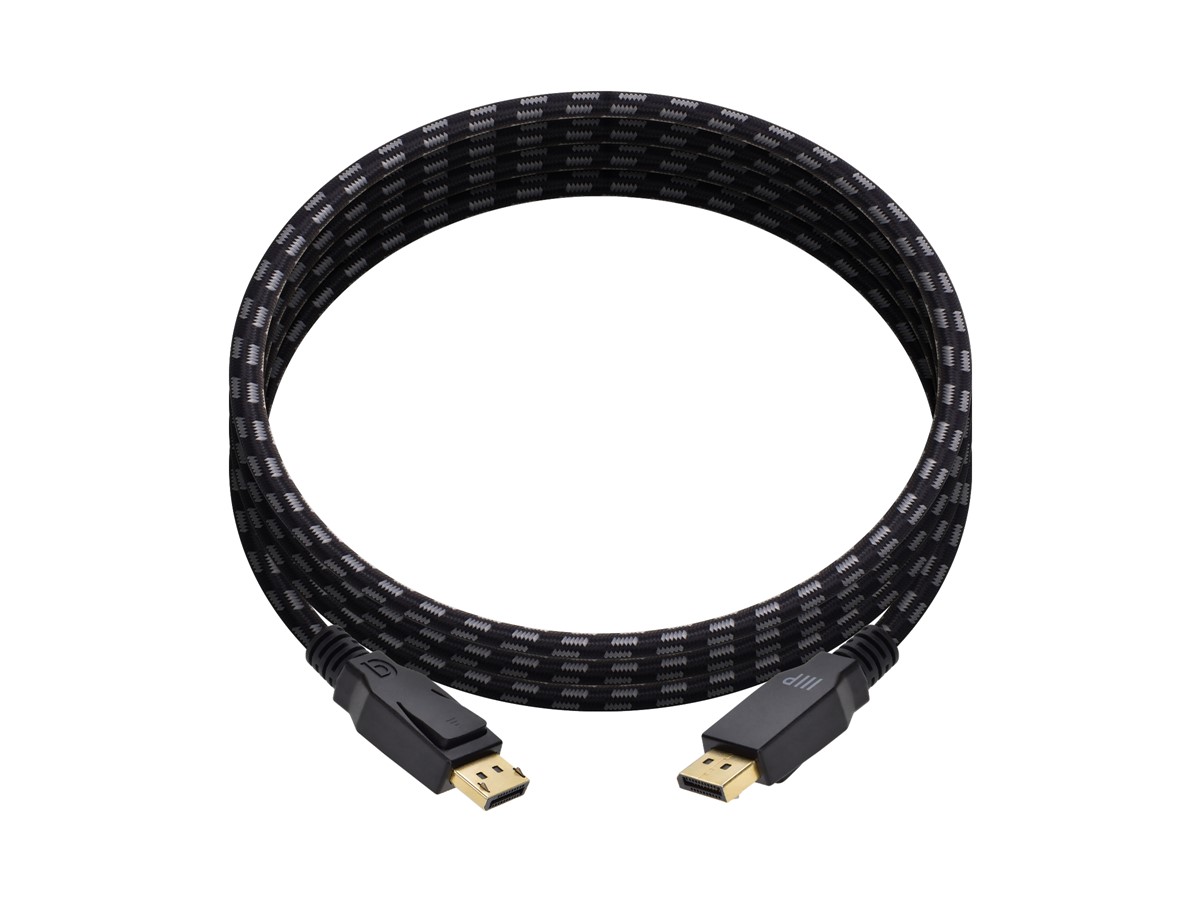 Monoprice Braided DisplayPort 1.4 Cable, 6ft, Gray - Image 3